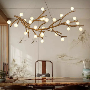 Nordic Retro LED Chandelier Tree Branch - Lamps