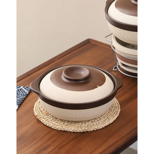 Old Fashioned Clay Temperature Resistant Casserole Pot - Cookware set