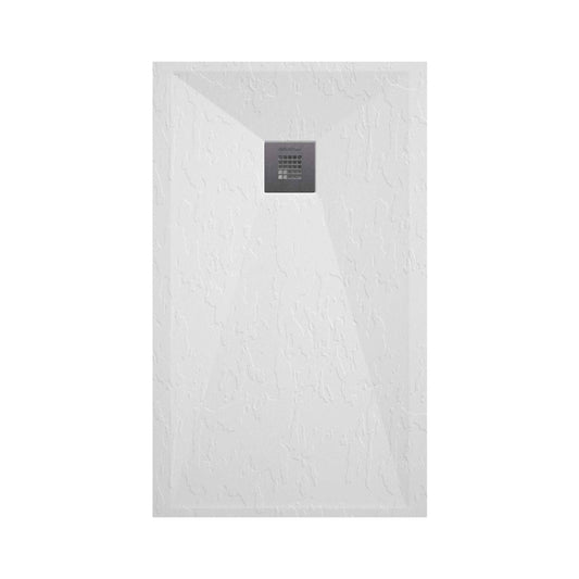 Classic Shower Tray Slate Texture - White / 70X100 - Bathroom
