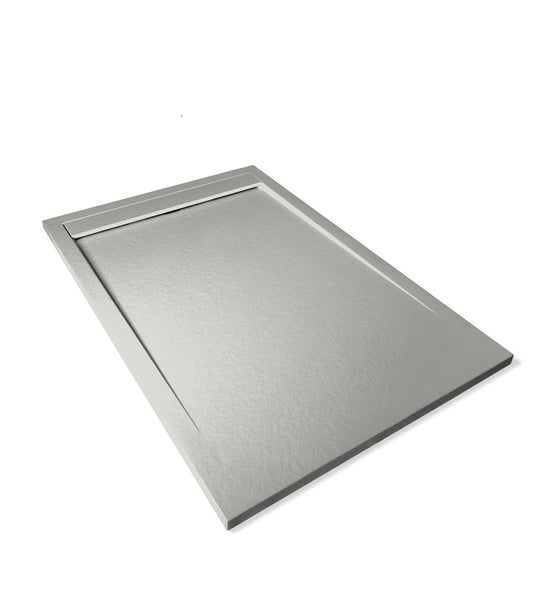 Plato de ducha grande con textura de pizarra