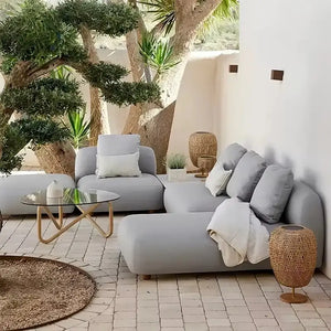 Premium Outdoor Patio Sofa with Waterproof Cushions