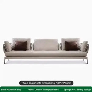 Modular L-Shaped Outdoor Rattan Sofa Set with Cushions - view 15