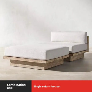 Teak Outdoor Sofa Set Waterproof Garden Furniture - view 16