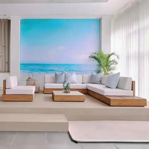 Premium Teak Outdoor Sofa Set with Waterproof Cushions - view 8