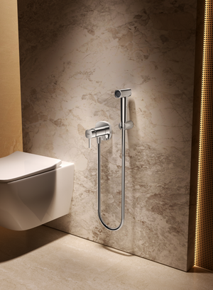 Toscana Chrome Concealed Bidet Mixer, in a bathroom setting