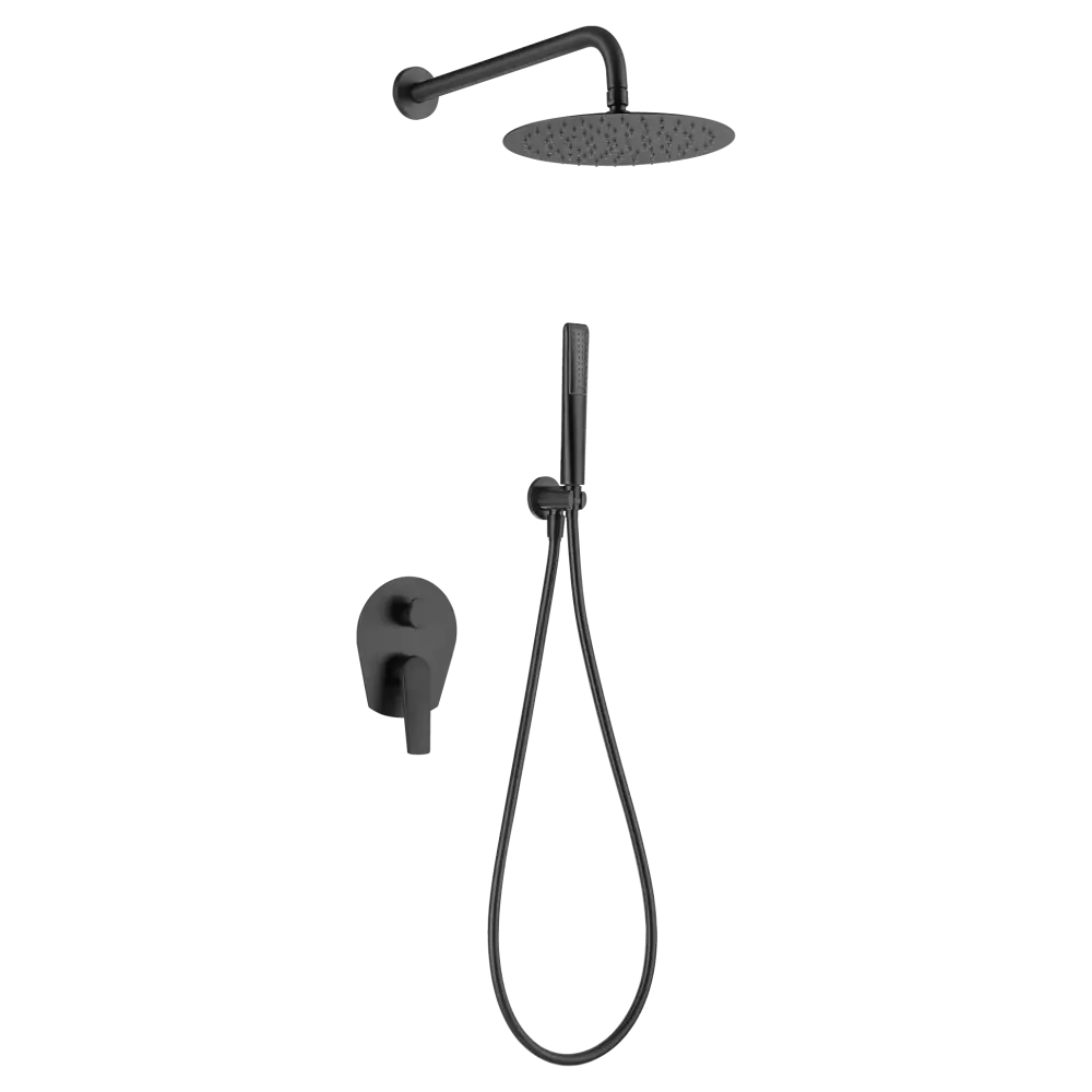 Set Shower Single-Handle Concealed Delos Matte Black | IMEX - Shower Set