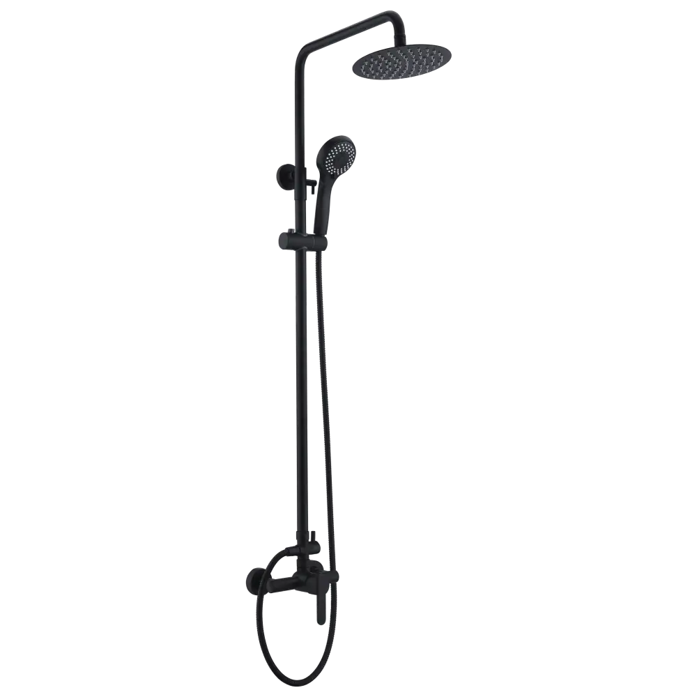 Set Shower Single-Handle Rome Matte Black | IMEX - Shower Set