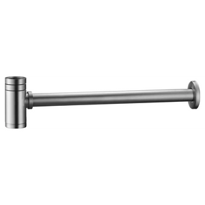 Round Brushed Nickel Exposed Siphon for Modern Bathrooms, main product view