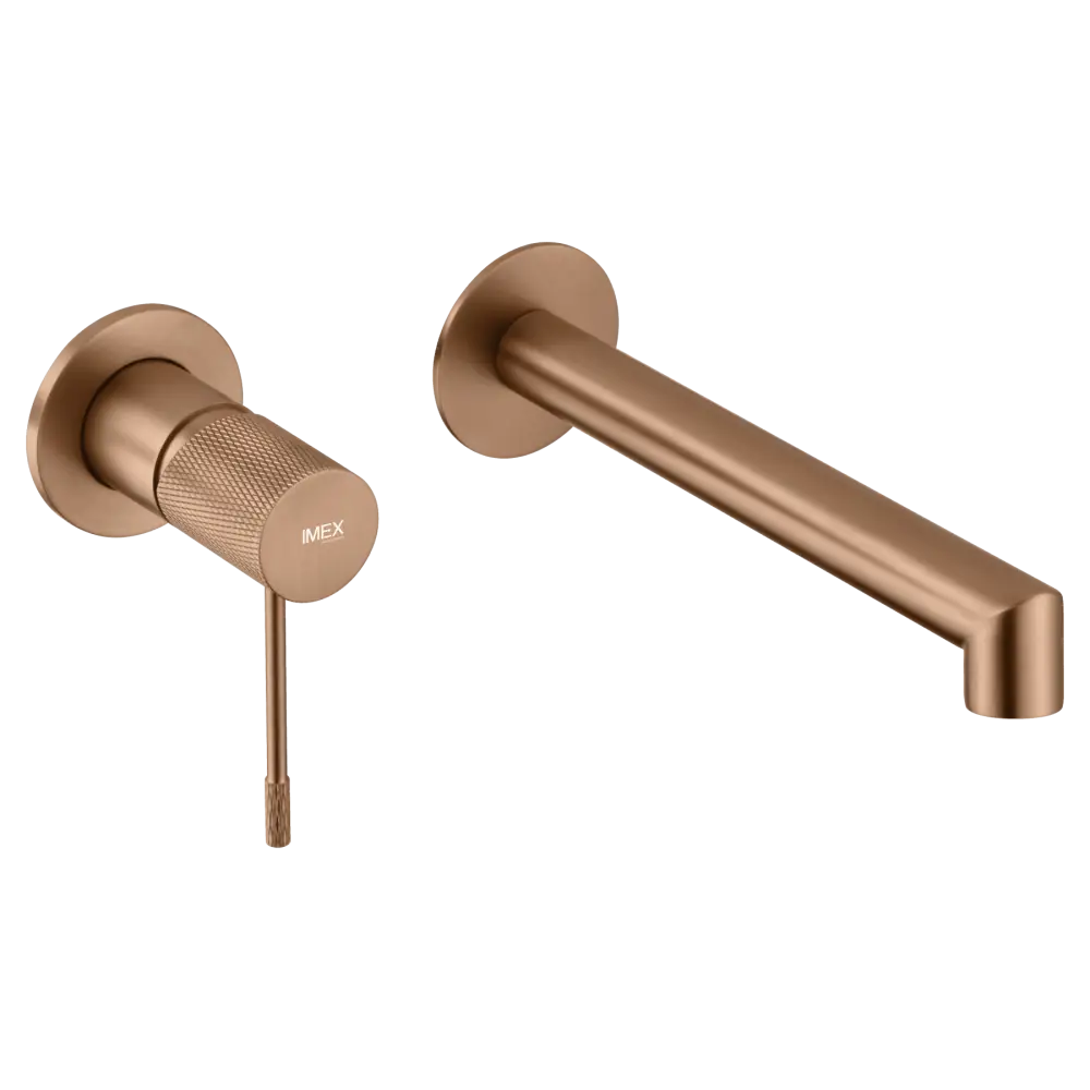 Single-Handle Concealed Basin Line Brushed Rose Gold | IMEX - Faucet