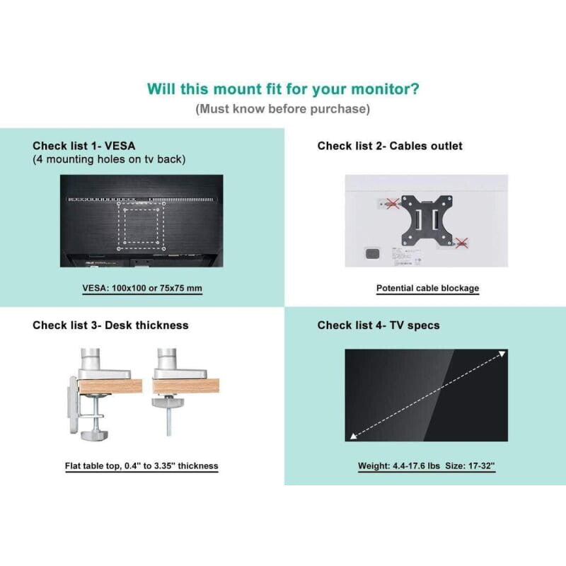 Brazo de escritorio para un solo monitor plateado