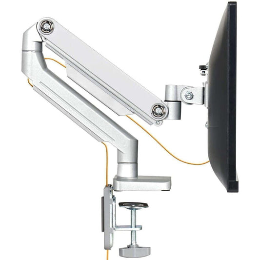 Brazo de escritorio para un solo monitor plateado
