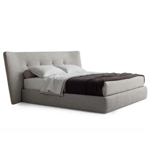 Soft Upholstered Modern Oversized Backrest Bed Frame - Bedroom