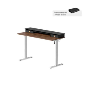 Electric Standing Desk Glass Top Double Drawer Eufaula - Desk > Standing Desk