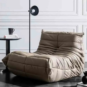 Suede Single Person Bean Bag Chair - Brown - Chair