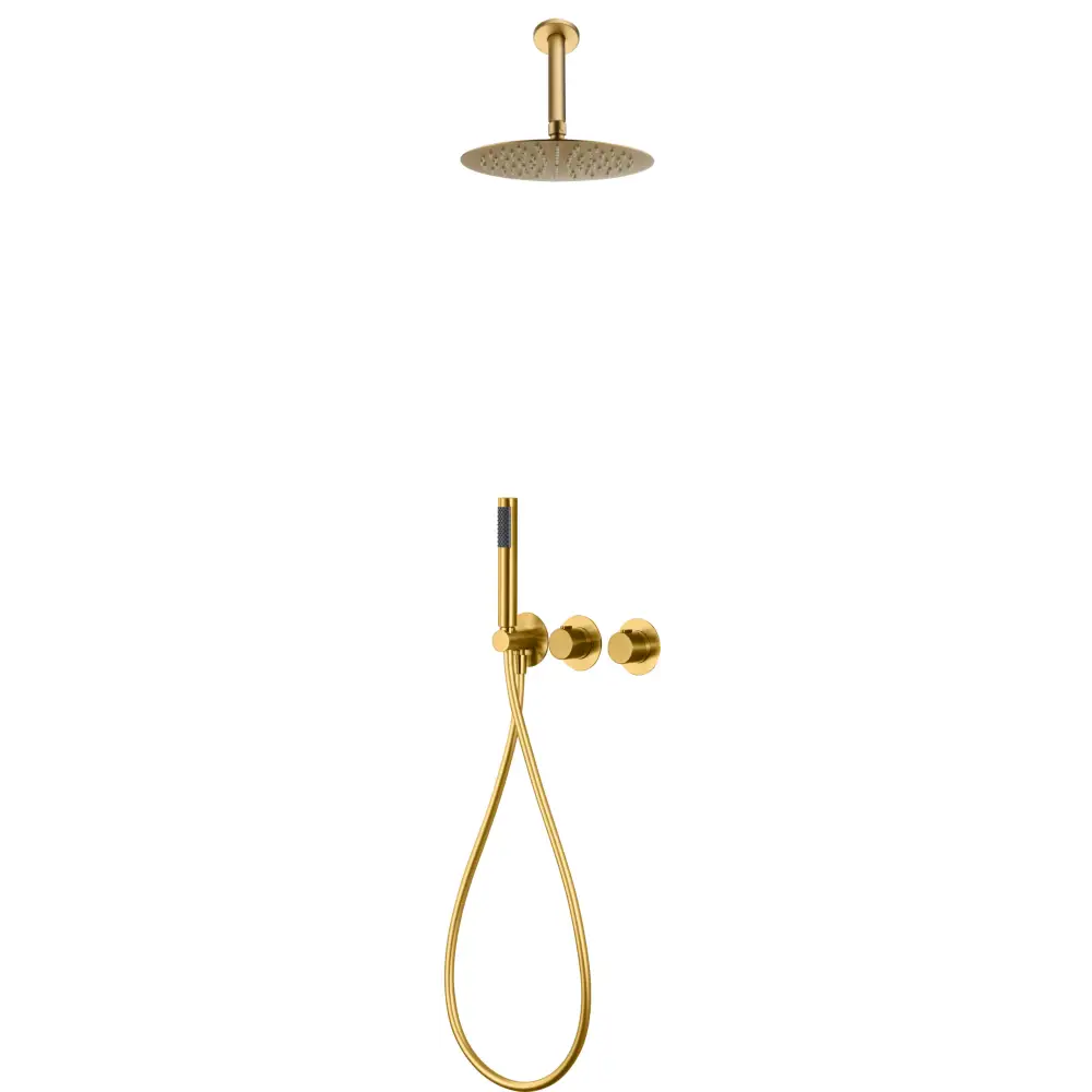 Conjunto Ducha Termostático Empotrado Breda Oro Cepillado - Shower Set