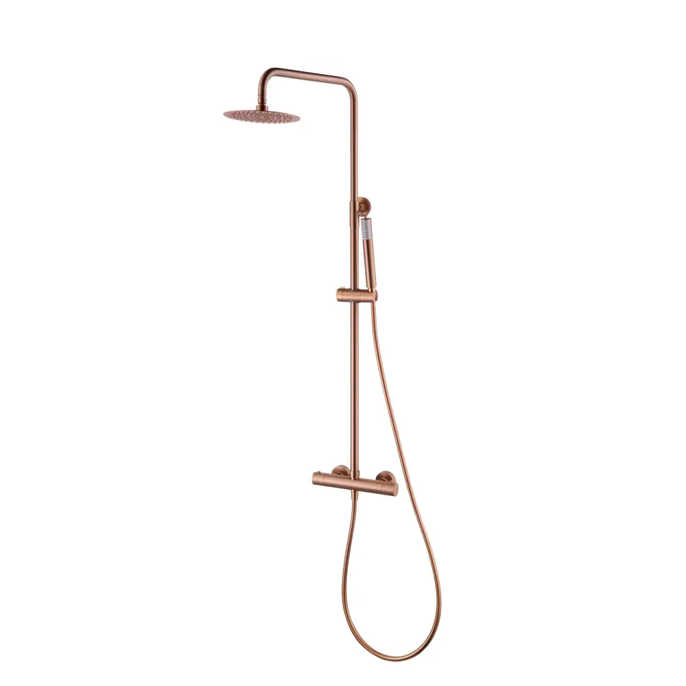 Thermostatic Shower Set Monza Brushed Rose Gold | IMEX - Shower Set
