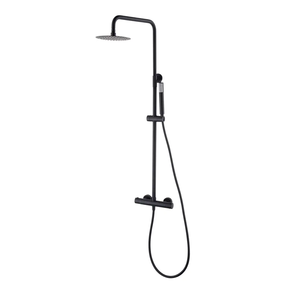 Thermostatic Shower Set Monza Matte Black | IMEX - Shower Set