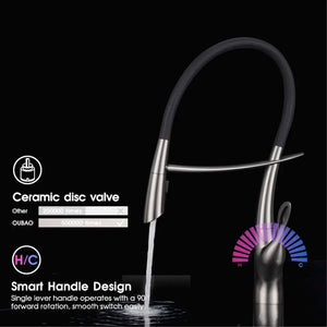 Touch Switch Cold Hot Dual Control Magnetic Sink Faucet - Kitchen Faucets