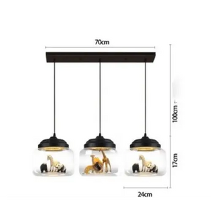 Transparent Jar Animal Hanging Lamp for Modern Living Spaces - view 10