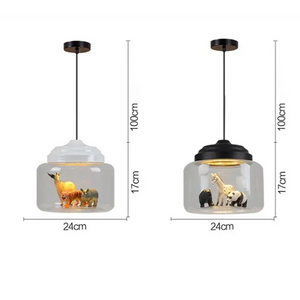 Transparent Jar Animal Hanging Lamp for Modern Living Spaces - view 11