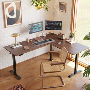 Triple Motor L-shaped Standing Desk - Desk > Standing Desk > L Shaped Standing Desk