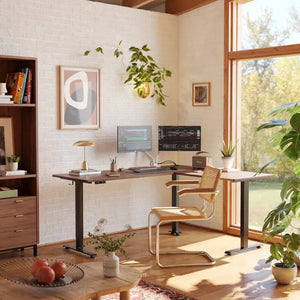 Triple Motor L-shaped Standing Desk - Desk > Standing Desk > L Shaped Standing Desk