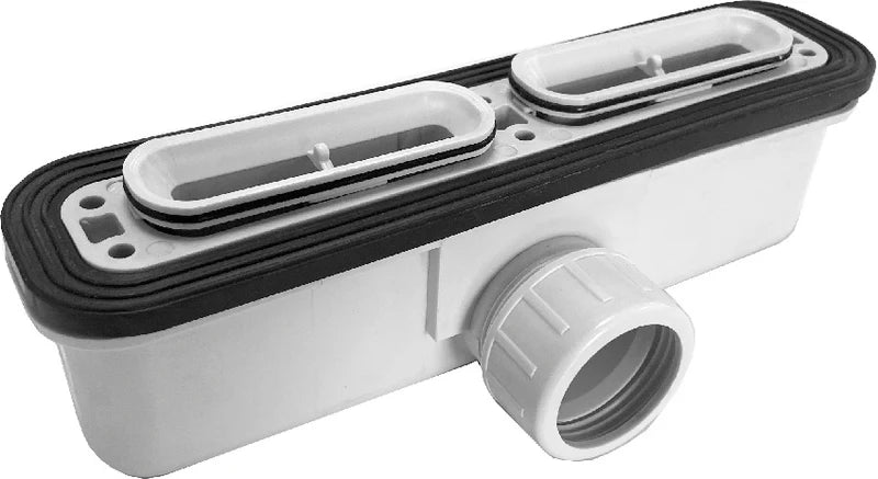 Saona Cream Shower Tray with Hidden Drain Slate Texture - Platos de ducha