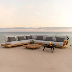 Wood Waterproof L Shaped Modular Sofa Offering Versatile Seating - view 4