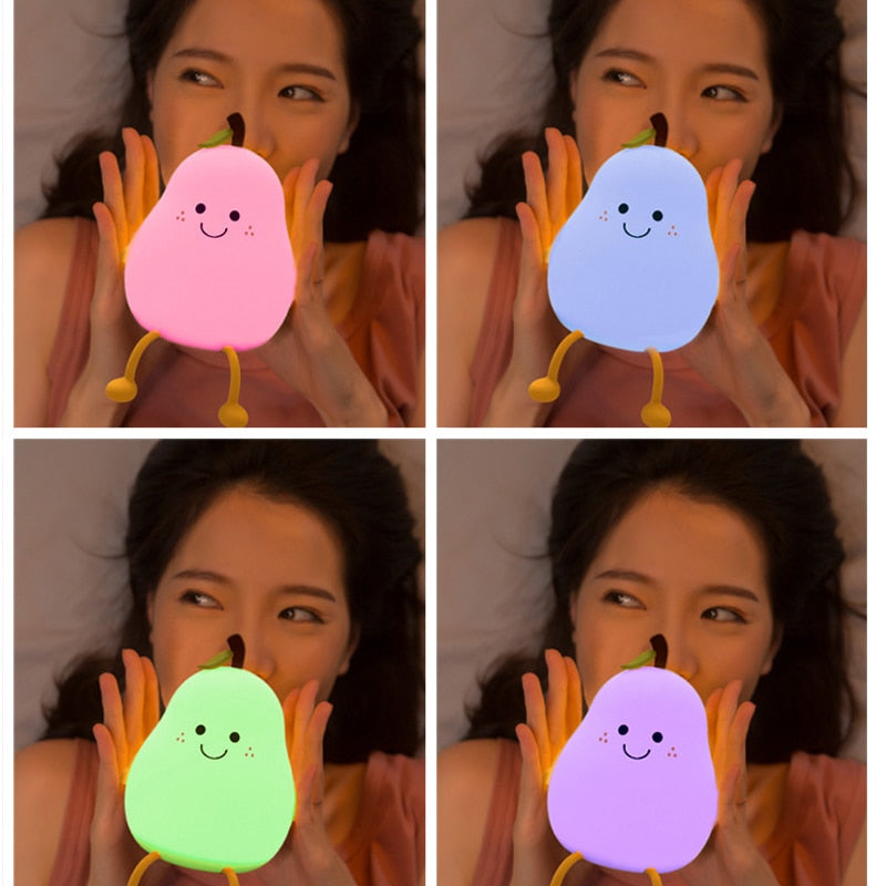 Lámpara LED de noche con forma de pera