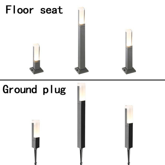Luz de césped de pilar de aluminio impermeable al aire libre