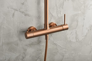 Brushed Rose Gold Single Handle Shower Set, view 4