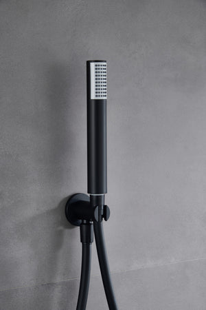 Matte Black Built-in Shower Set Single Lever Modern, view 3