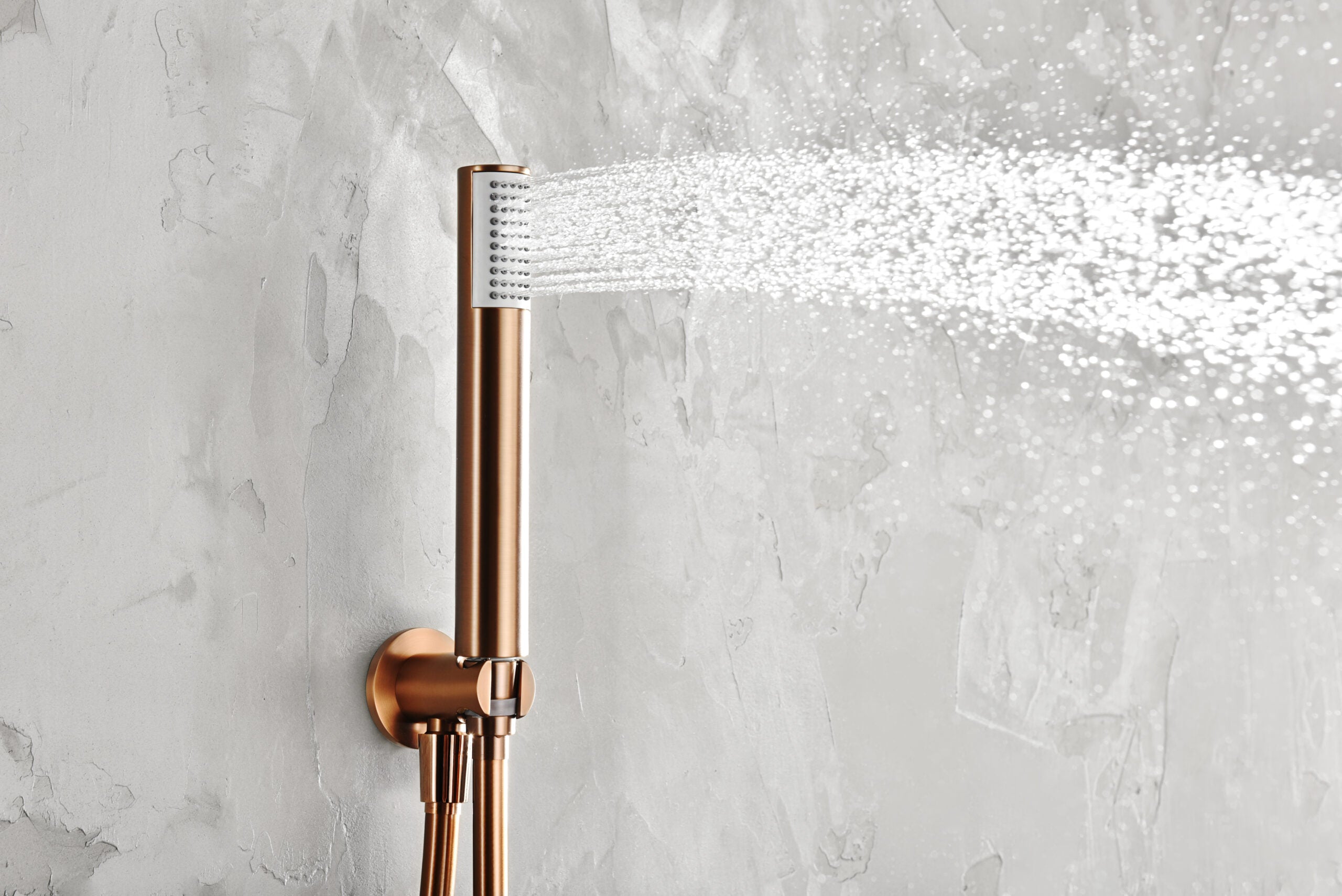 Brushed Rose Gold Built-In Shower Set Single Lever, view 4