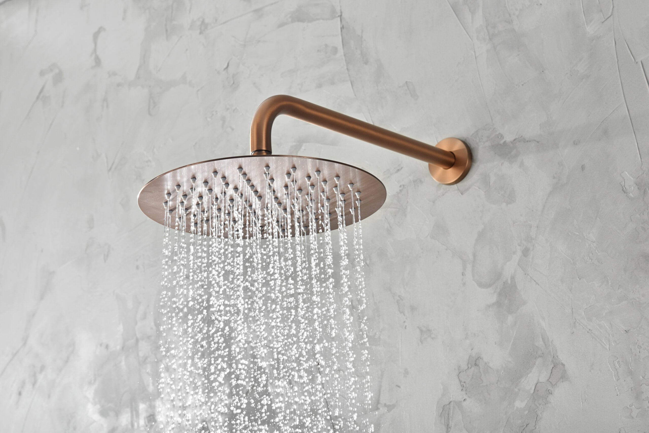 Brushed Rose Gold Built-In Shower Set Single Lever, view 5