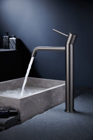 Monza Black Gun Metal Single Lever Bathroom Faucet, view 4
