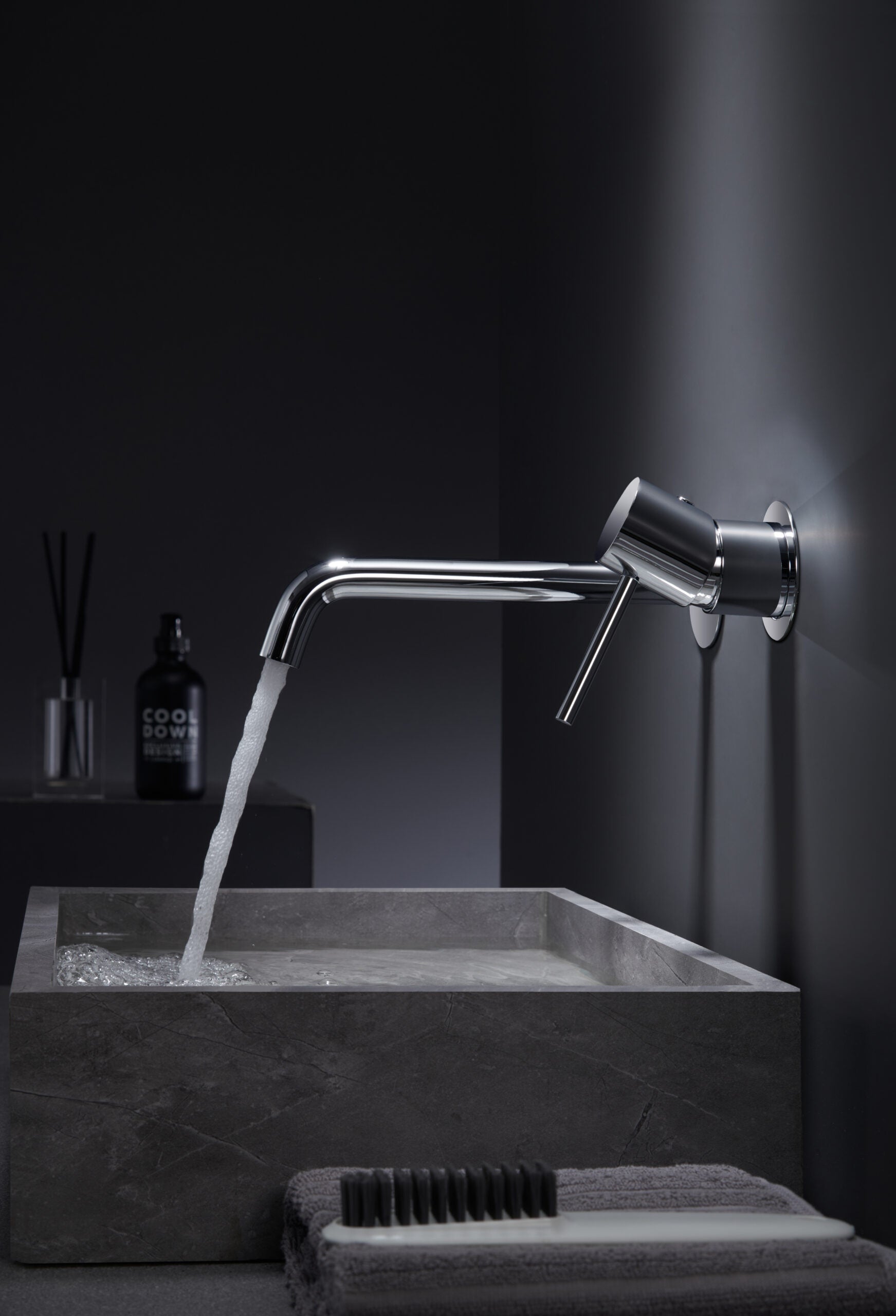 Chrome Single Lever Bathroom Sink Faucet Modern Minimalist, view 4