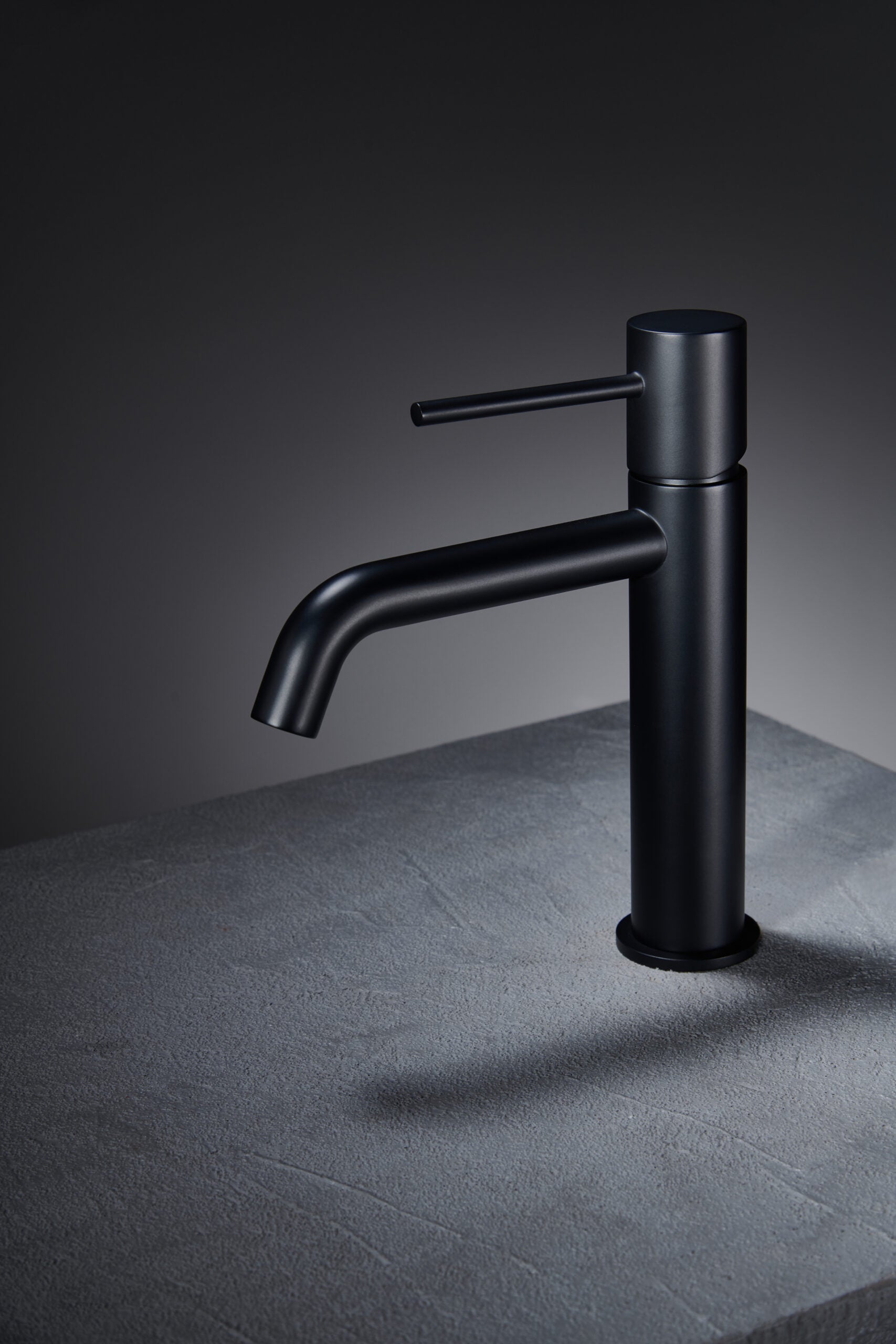 Matte Black Single Lever Basin Mixer Faucet, view 4