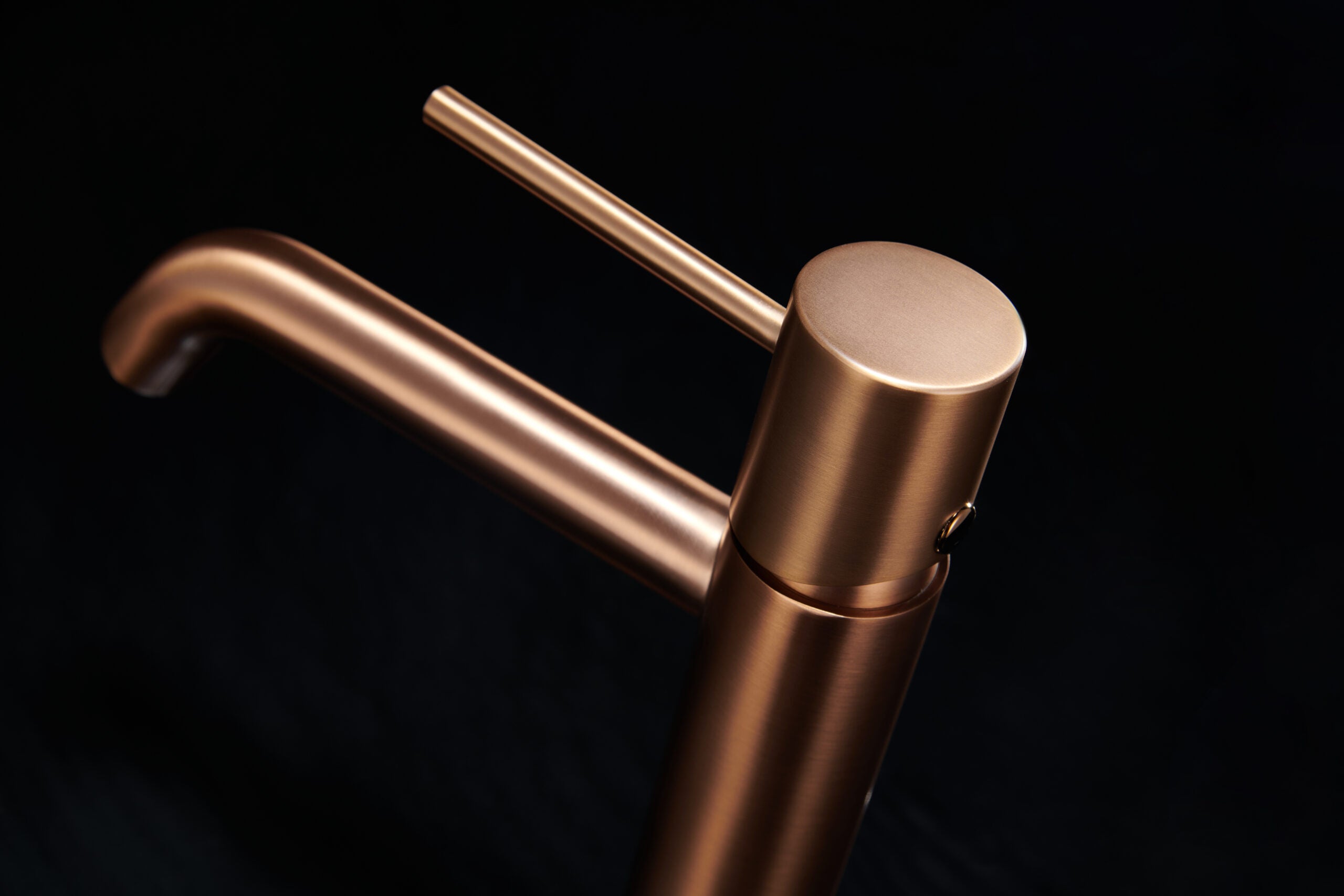 Monza Brushed Rose Gold Single Handle Basin Faucet, view 4