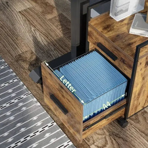 2 Drawer Rolling File Cabinet with Locking Storage - view 4