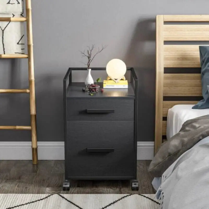 2 Drawer Rolling File Cabinet with Locking Storage - view 9