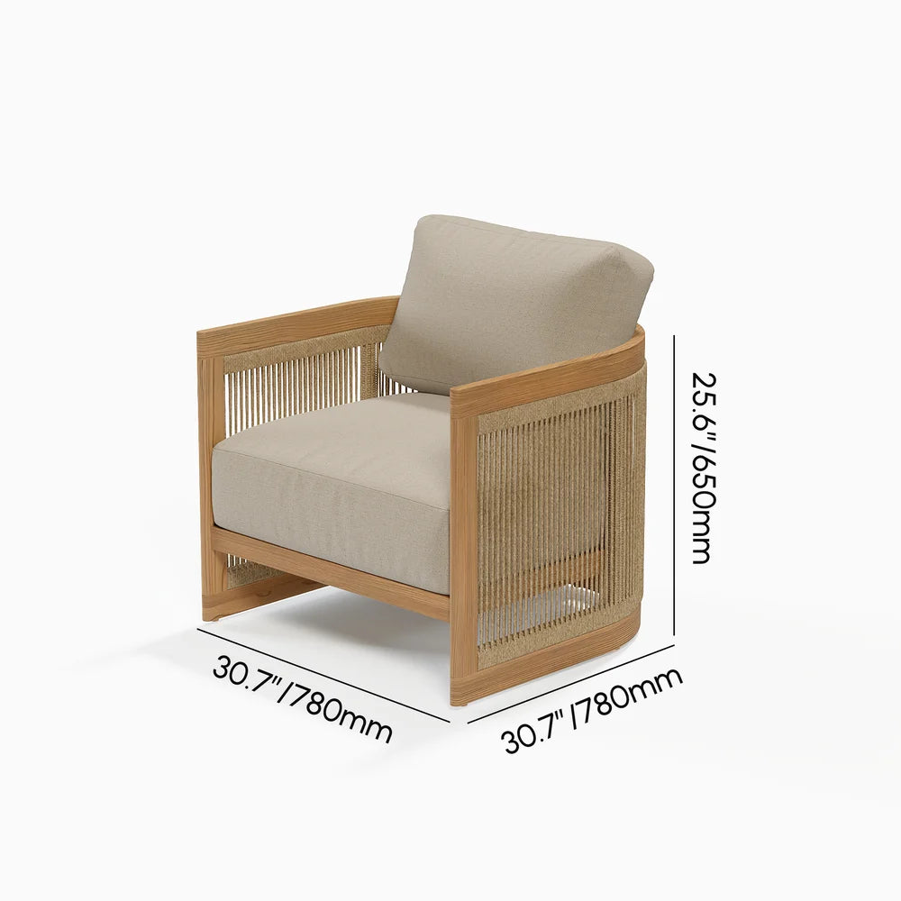 Conjunto de sofás modernos para hotel, muebles de exterior de teca para jardín, sofá seccional de madera y aluminio para patio, conjunto de sofás de jardín de lujo de teca.