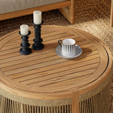 Conjunto de sofás modernos para hotel, muebles de exterior de teca para jardín, sofá seccional de madera y aluminio para patio, conjunto de sofás de jardín de lujo de teca.