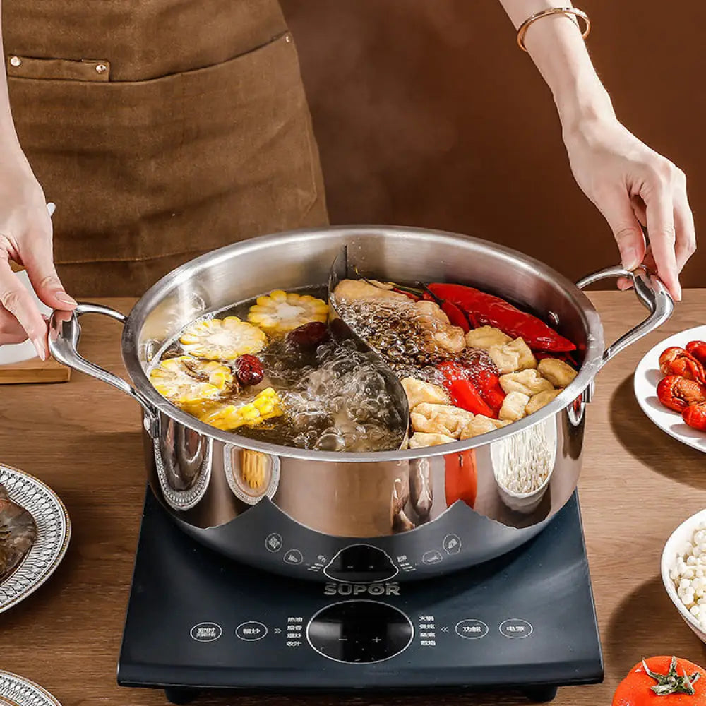 3 Layer Stainless Steel Glass Lid Duck Pot - Cookware set