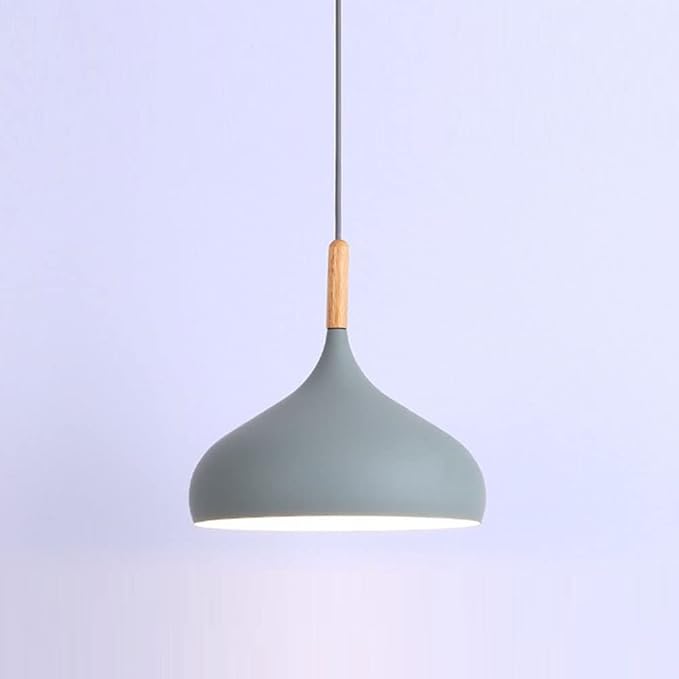 Lámpara colgante de madera de colores LED