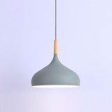 Lámpara colgante de madera de colores LED