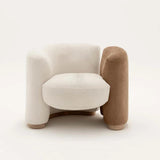 Modern Curved Cashmere Sofa Creative Color Matching Luxury Flannel