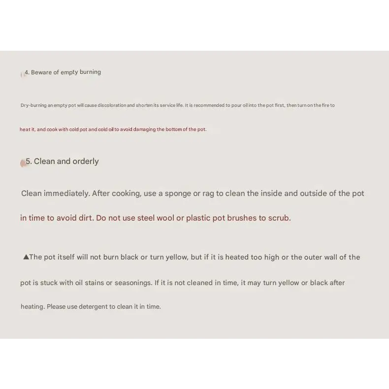 4 Piece Non Stick Cookware Frying Pan Soup Pot Set - Cookware set