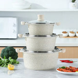 6-10 Piece Aluminum Non Stick Pot Frying Pan Cookware Set - Cookware set