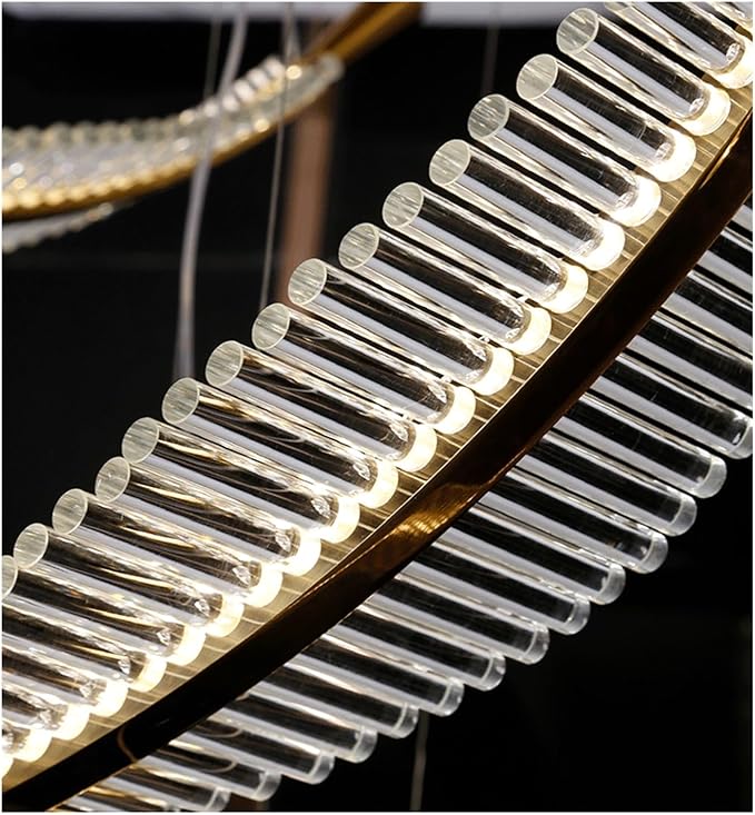 Lámpara colgante moderna en espiral con LED