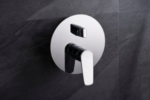 Chrome Single Handle Built-in Shower Set, detail view